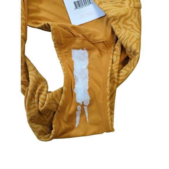 Andie Swim The 90s High Waisted Bottom Yellow Orange Zebra Size Small - Picture 4 of 6